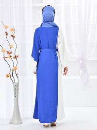 Saxe Blue Unlined Abaya - Summer