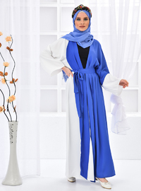 Saxe Blue Unlined Abaya - Summer