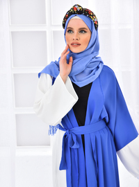 Saxe Blue Unlined Abaya - Summer