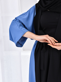 Unlined Indigo Black Abaya