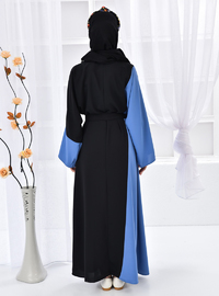 Unlined Indigo Black Abaya