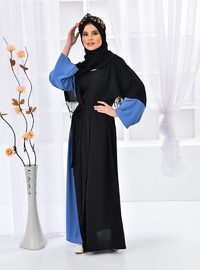 Unlined Indigo Black Abaya
