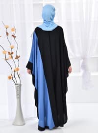 Garnished Abaya Black Indigo