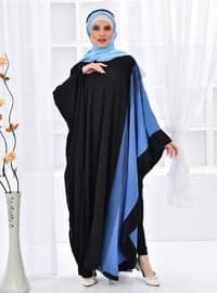 Garnished Abaya Black Indigo