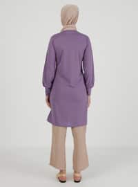 Sleeve Detailed Tunic Lilac