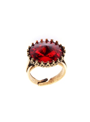 Authentic Ring Red With Stone