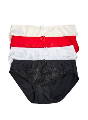 White - Ecru - Multi - Red - Black - Panties - C&CITY