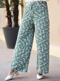 Green Almond - Floral - Pants