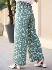 Green Almond - Floral - Pants