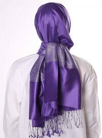 Purple - 100% Silk Shawl