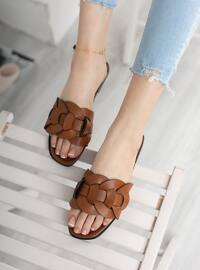 Tan - Brown - Sandal - Slippers