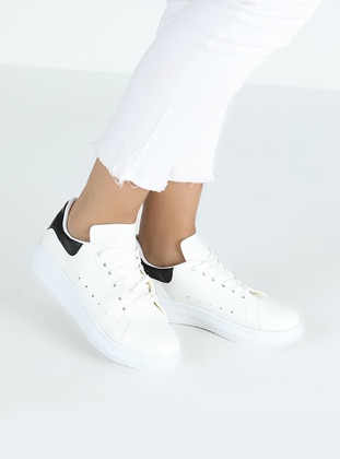 White - Black - Sport - Sports Shoes - Ayakkabı Outlet