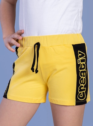 Yellow - Girls` Shorts - Toontoy