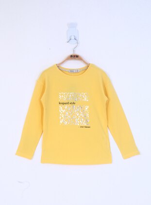 Yellow - Girls` T-Shirt - Toontoy
