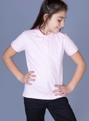 Polo - Unlined - Powder - Girls` T-Shirt - Toontoy