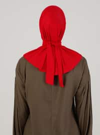 Red - Plain - Instant Scarf