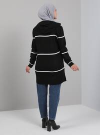 Black - Stripe - Unlined - Knit Tunics