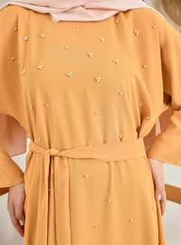 Pearl Modest Dress Mustard