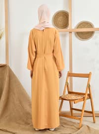 Pearl Modest Dress Mustard