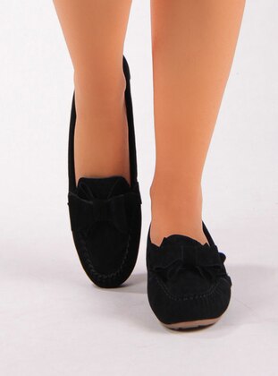 Women Loafer Flat Shoes Black