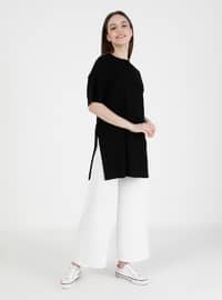 Tunic With Slit Detail Black
