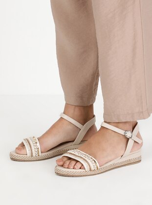Cream - Sandal - Sandal - Liman Ayakkabı