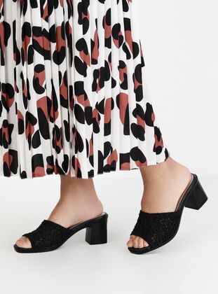 Black - Sandal - Slippers - Liman Ayakkabı