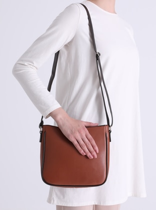 Tan - Crossbody - Satchel - Shoulder Bags - Icone