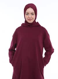 Hooded Sweatshirt Plum Color