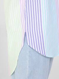 Multi - Stripe - Point Collar - Tunic