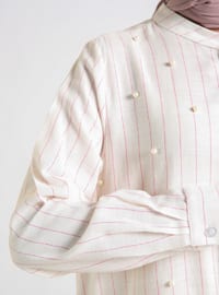Pink - Stripe - Unlined - Button Collar - Topcoat