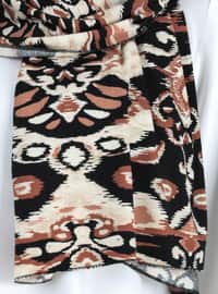 Ikat Design Jersey Viscose Shawl - Multicoloured