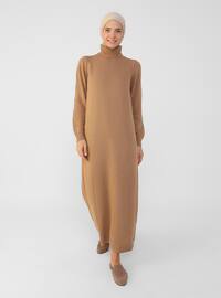 Biscuit - Unlined - Polo neck - Knit Dresses