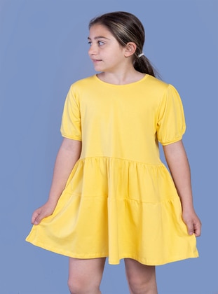 Yellow - Girls` Dress - Toontoy