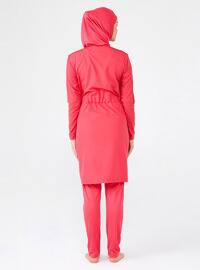Coral - Unlined - Full Coverage Swimsuit Burkini
