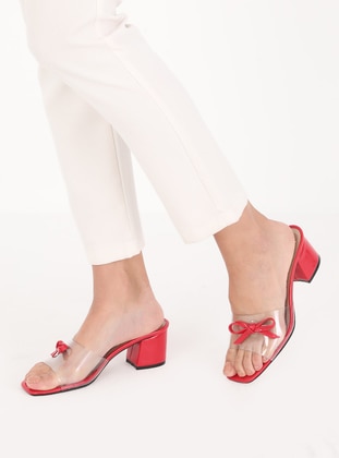 Red - Sandal - Slippers - Dilipapuç