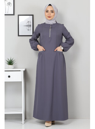 Unlined - Anthracite - Modest Dress - MISSVALLE