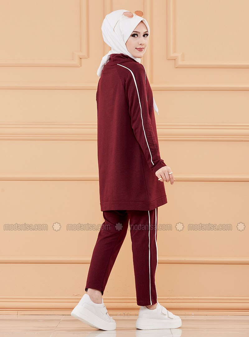 maroon polo tracksuit