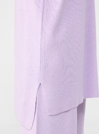 Lilac - Crew neck - Knit Tunics