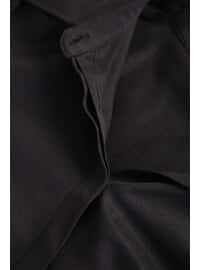 Long Shirt With Hidden Placket Black