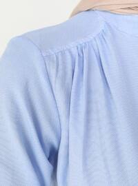 Light Blue - Blue - Button Collar - Cotton - Tunic