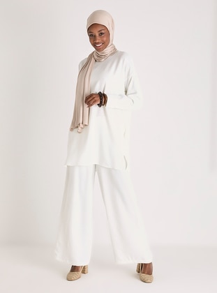 White - Unlined - Suit - Refka