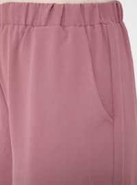 Elastic Waist Aerobin Pants Skirt Light Purple