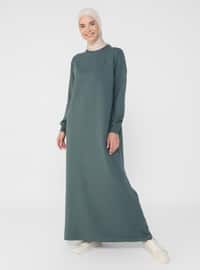  - Crew neck - Unlined - Cotton - Modest Dress