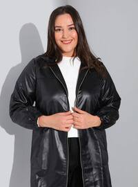  Black Plus Size Topcoat