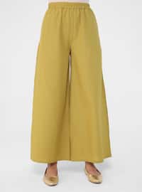 Olive Green - Cotton - Pants