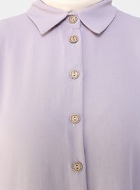 Lilac - Point Collar - Viscose - Tunic