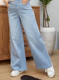 Light Blue - Cotton - Denim Trousers