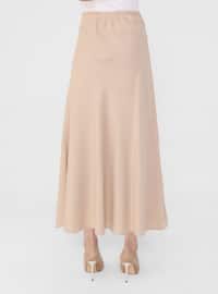 Corded Velvet Skirt Camel