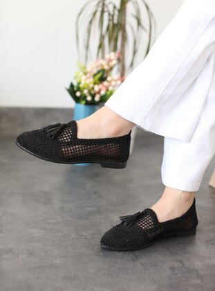 Black - Flat - Flat Shoes - Zenneshoes